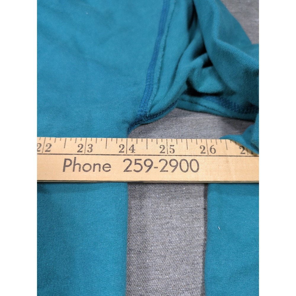 Soft Surroundings Lagenlook Tunic Length Jacket Teal Exposed Seam Womens Small - Picture 15 of 16